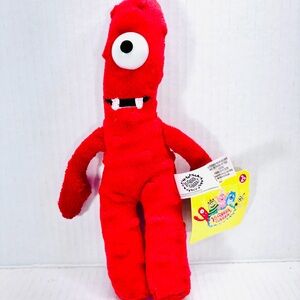 Nanco Yo Gabba Gabba Muno Plush 9” Red Monster Stuffed Animal Toy Soft Cute